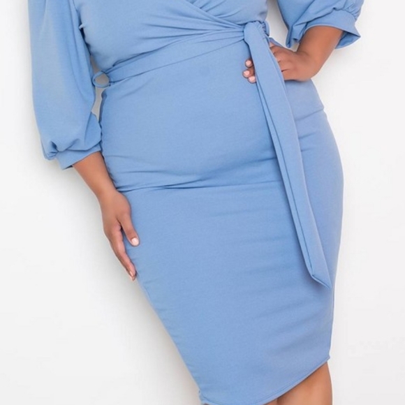 💜💜 Light Blue Plus Size Dress 💜💜 - Picture 2 of 2